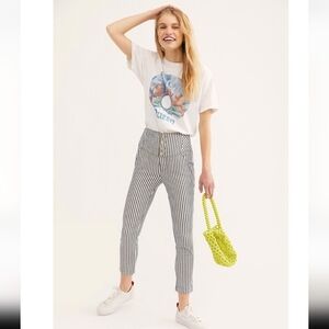 Free People Frankie High Waisted Crop Jeans Size 0